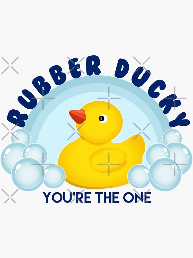 "Rubber Ducky, You're the One Bang Chan CUTE Quote" Sticker for