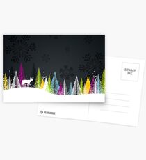 Contemporary winter holiday design Postcards