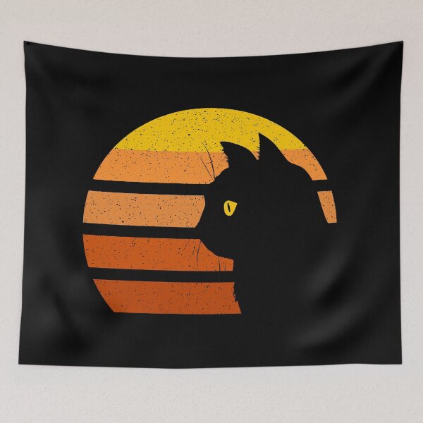 Item preview, Retro Black Cat Distressed Vintage designed and sold by Rakesh Murugan.