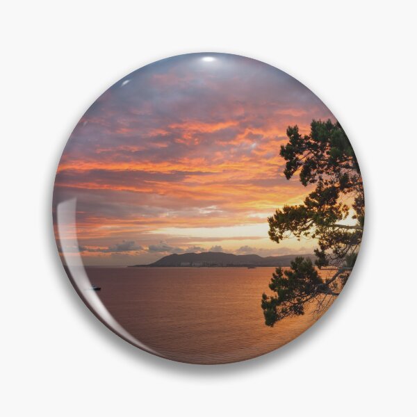 Item preview, Pine tree over sea on sunset designed and sold by Maks08.
