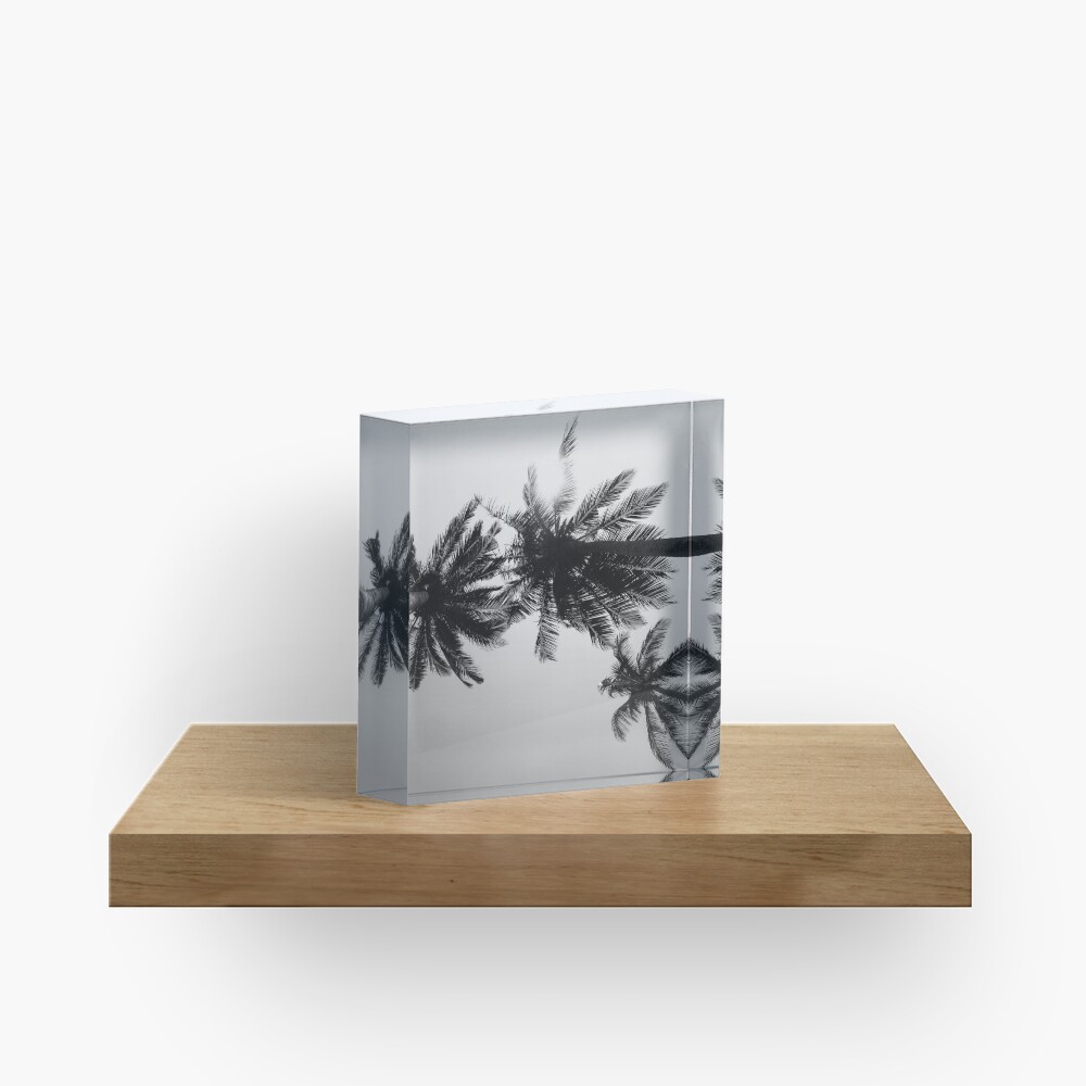 Palmtree black&white Acrylic Block