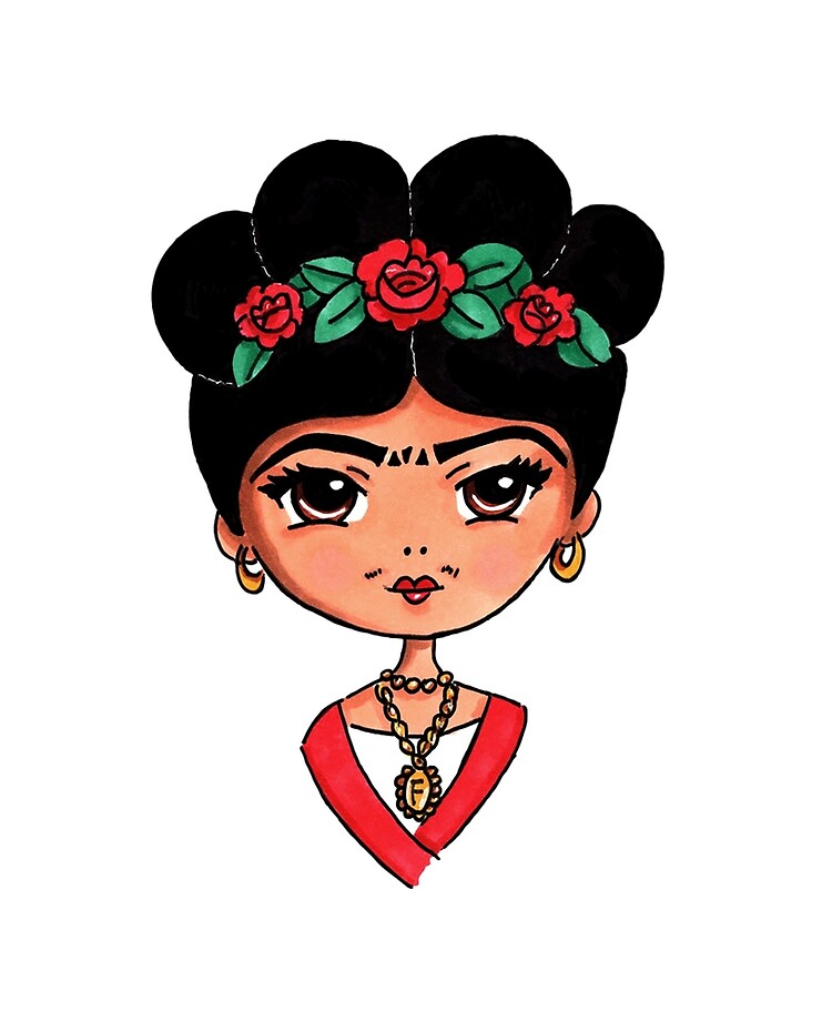 Funda y vinilo para iPad «Frida Kahlo De Dibujos Animados Dibujo» de  paperoni | Redbubble