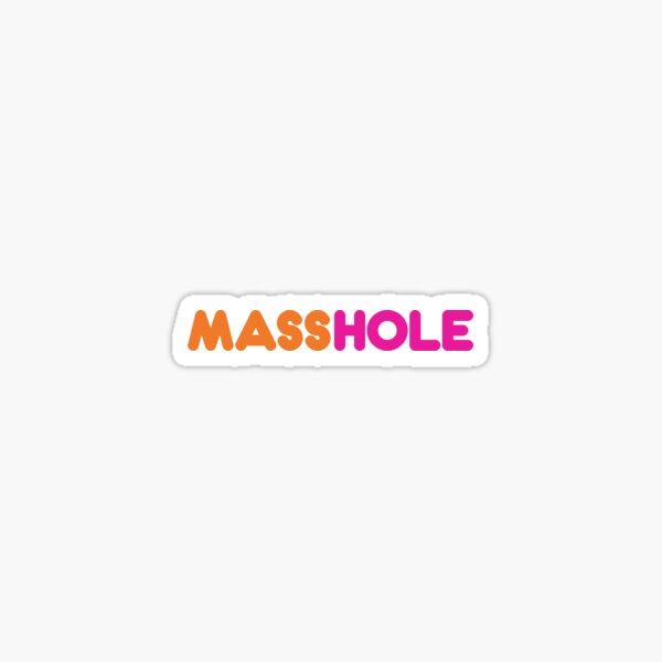 Masshole Dunkin' Parody Sticker