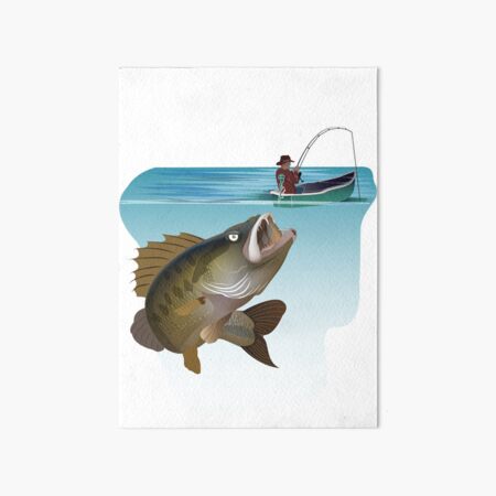 Bass Fishing Wall Art Print Gift. Largemouth Bass Fisherman Gift,  Freshwater Fishing Wall Art, Fish Camp Décor, Largemouth Bass Decor -   Canada