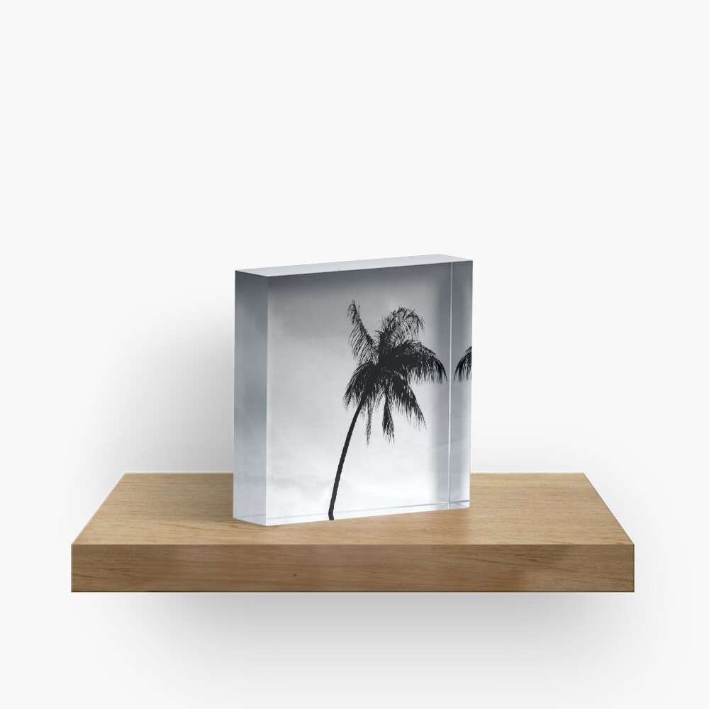 Palmtree black&white Acrylic Block