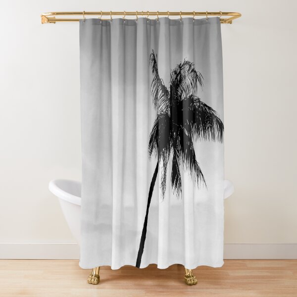 Palmtree black&white Shower Curtain