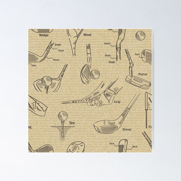 Item preview, Golf | Vintage | Sepia  designed and sold by luliprint.