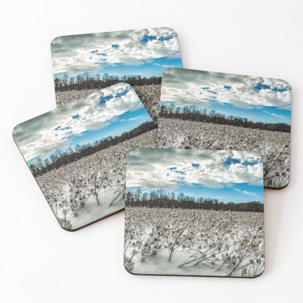 Item preview, Cotton field covered in snow designed and sold by GestaltImagery.