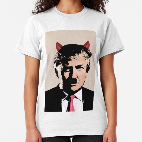 Devil Smiling Satan Hell Adult T-Shirt White Shirt