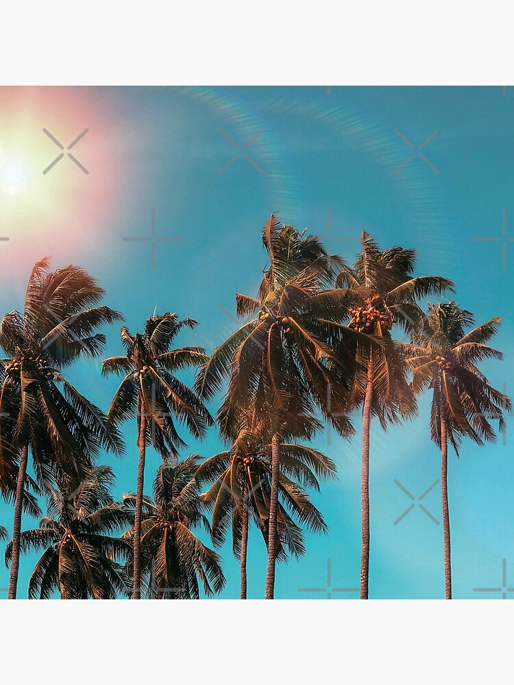 Palmtrees aqua by ColorsHappiness