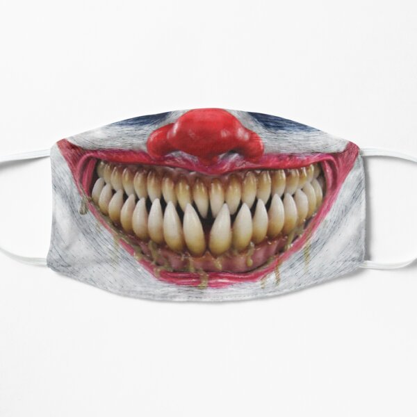 scary clown face mask Flat Mask