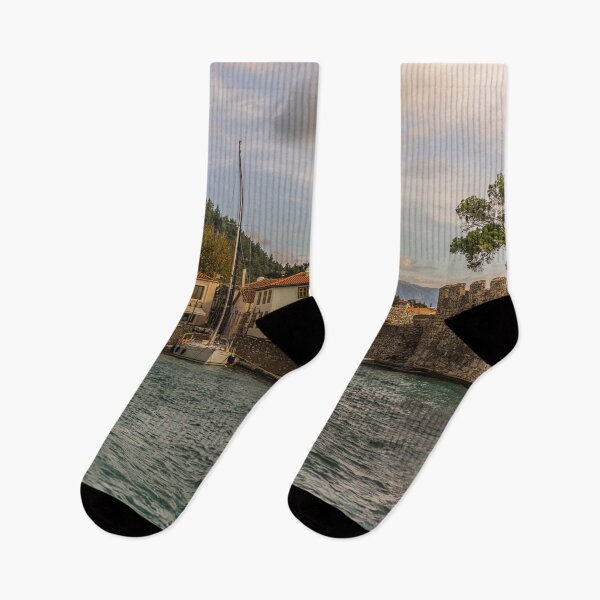 Item preview, Sailboat at Nafpaktos Fortress designed and sold by KensLensDesigns.