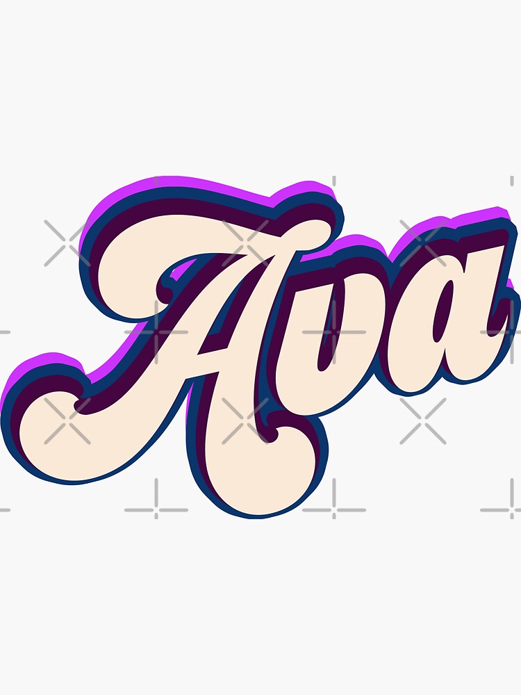 "Ava Name" Sticker by Redbubble