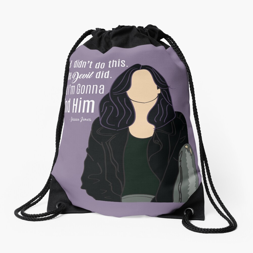 "Jessica Jones Quotes" Drawstring Bag by witchylily Redbubble