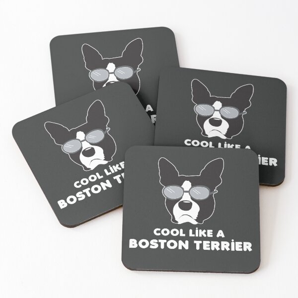 Item preview, Boston Terrier Pattern in Pink - Cool Like a Boston Terrier Funny Dog Gifts designed and sold by Art by Jess.