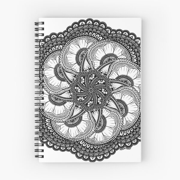 Item preview, Floral Monochrome Mandala designed and sold by DalimaDesigns.