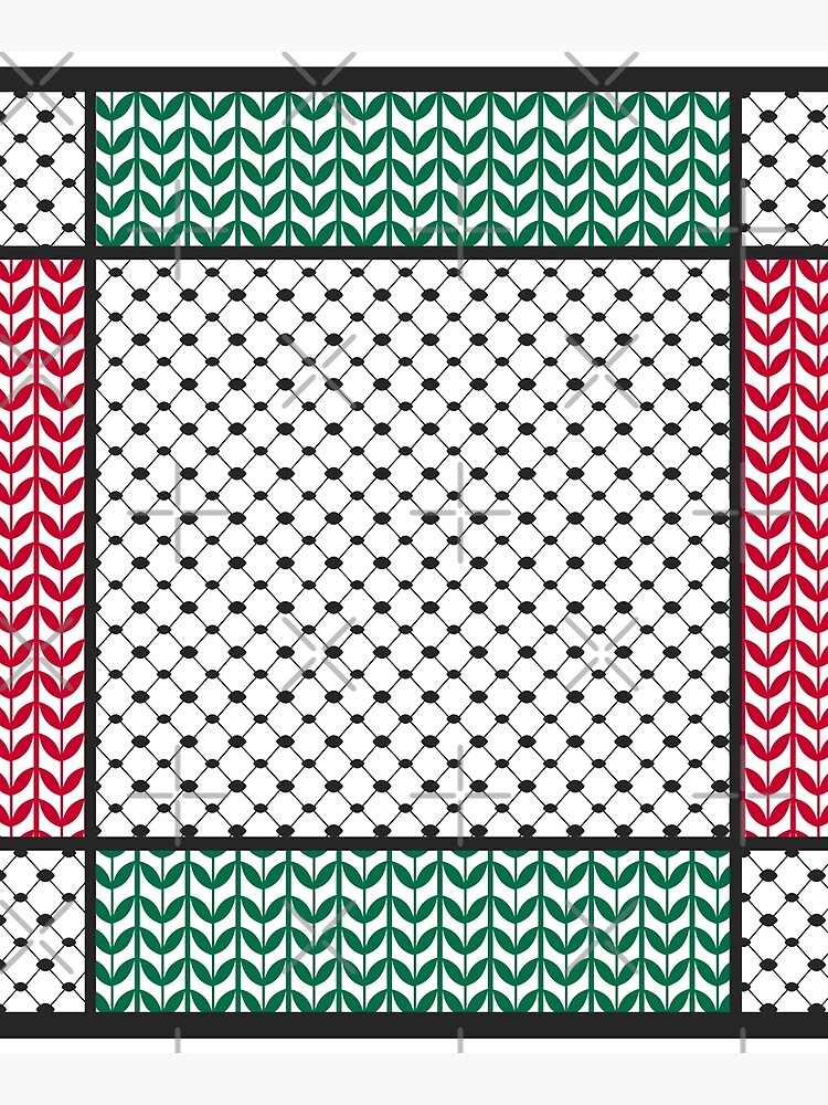 PALESTINIAN KEFFIYEH PATTERN DESIGN (Duvet, Backpacks, Masks, Duffle Bags,  Clothing, Book, Pillow, Sticker, Case, Mug etc) | Scarf