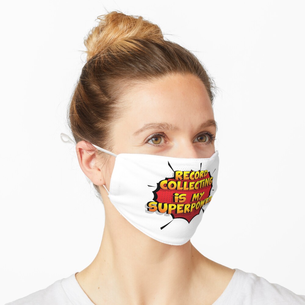 Record Collecting ist mein Superpower Lustiges Record Collecting Designgeschenk Maske