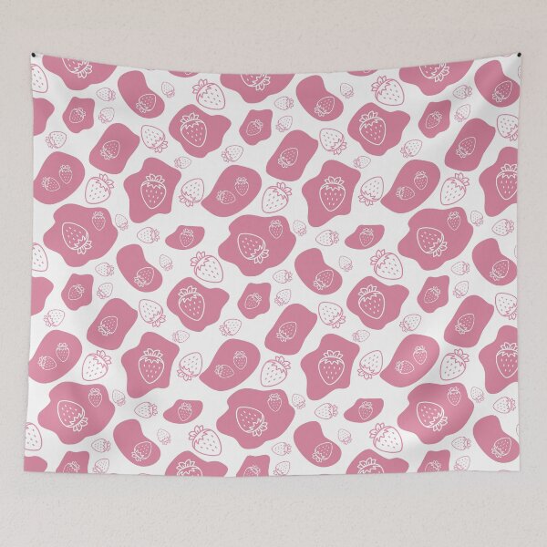 Aperçu de l'œuvre Motif vache fraise - Rose créée et vendue par m95sim.
