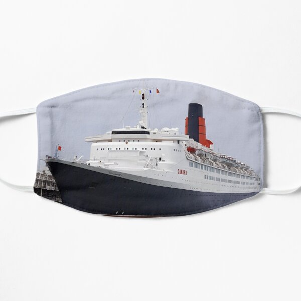 Cruise Liner. Queen Elizabeth 2. QE2. QEII, Transatlantic. Flat Mask