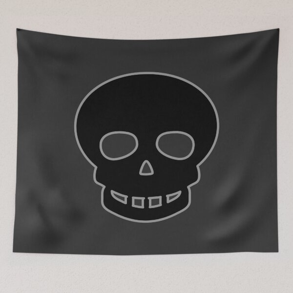 Item preview, Black Gray Skull Outline designed and sold by tabbygun.