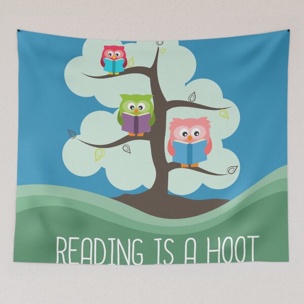 Item preview, Reading is a Hoot Owls on Tree designed and sold by Kirsten Uecker.