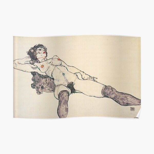 Femme nue Egon Schiele Poster