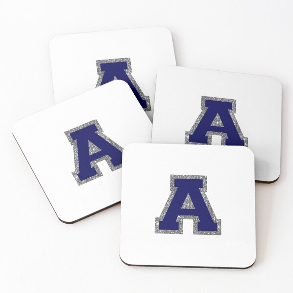 Item preview, silver and navy varsity letter A designed and sold by byleahwithlove.