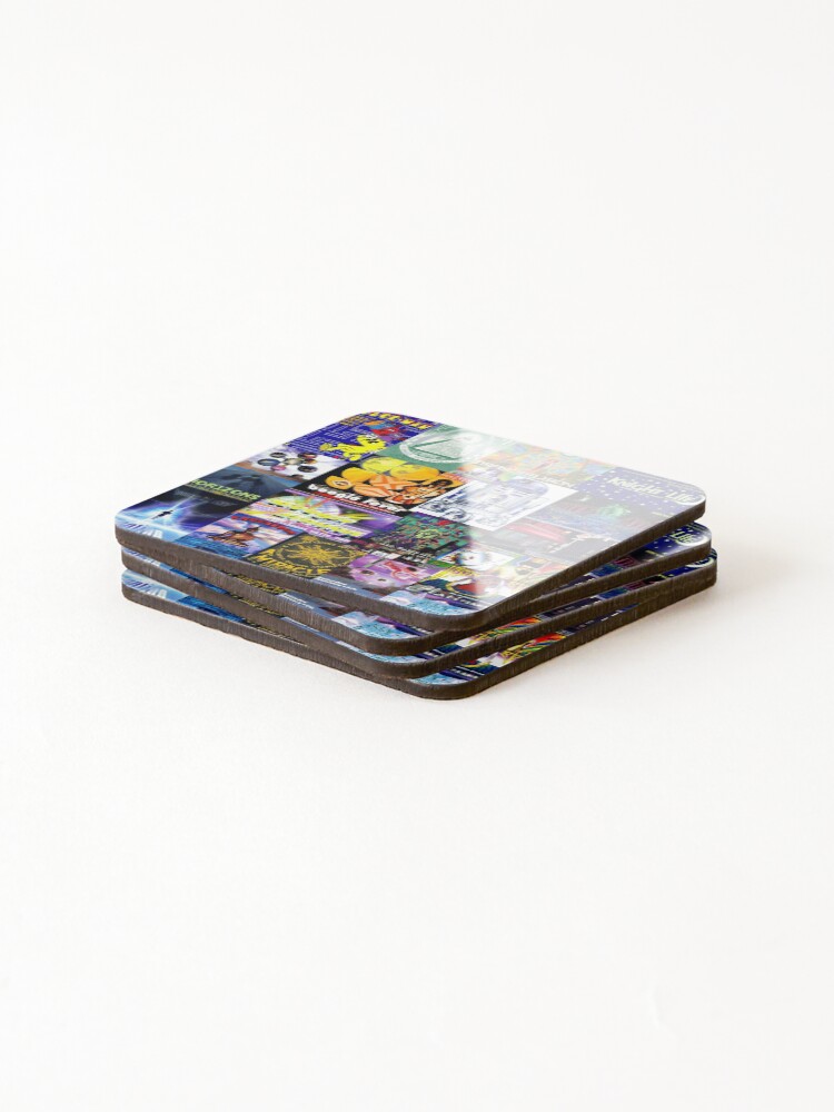Thumbnail 4 of 5, Coasters (Set of 4), 90's Rave Flyers designed and sold by kandycoded.