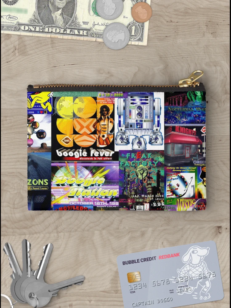 Thumbnail 3 of 4, Zipper Pouch, 90's Rave Flyers designed and sold by kandycoded.