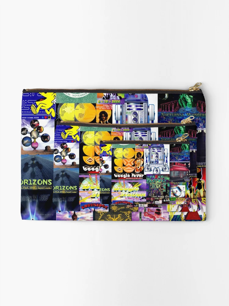 Thumbnail 2 of 4, Zipper Pouch, 90's Rave Flyers designed and sold by kandycoded.