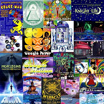 Artwork thumbnail, 90's Rave Flyers by kandycoded