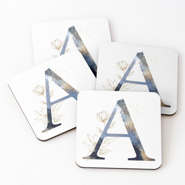 Item preview, Floral Initial Letter A, Monogram designed and sold by PinkLotusArt.