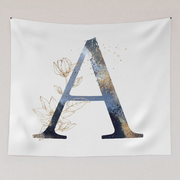 Item preview, Floral Initial Letter A, Monogram designed and sold by PinkLotusArt.