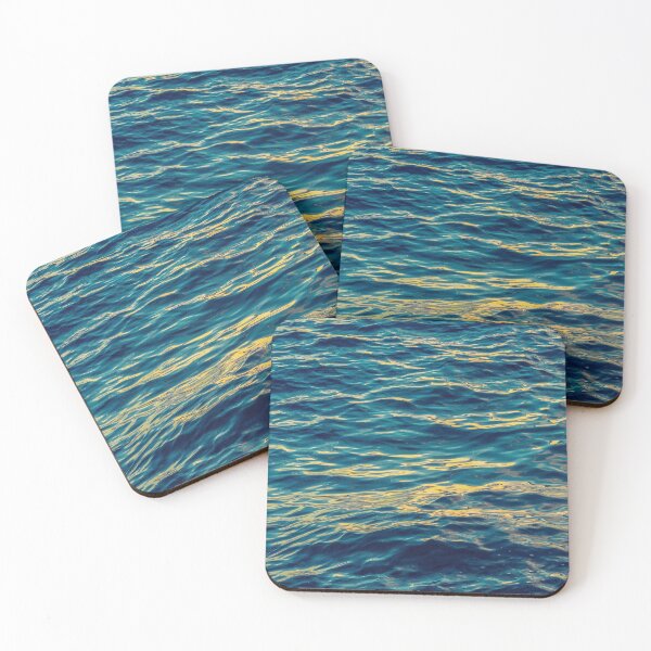 Item preview, Blue ocean wave with yellow lights sea pattern designed and sold by conceptDVS.