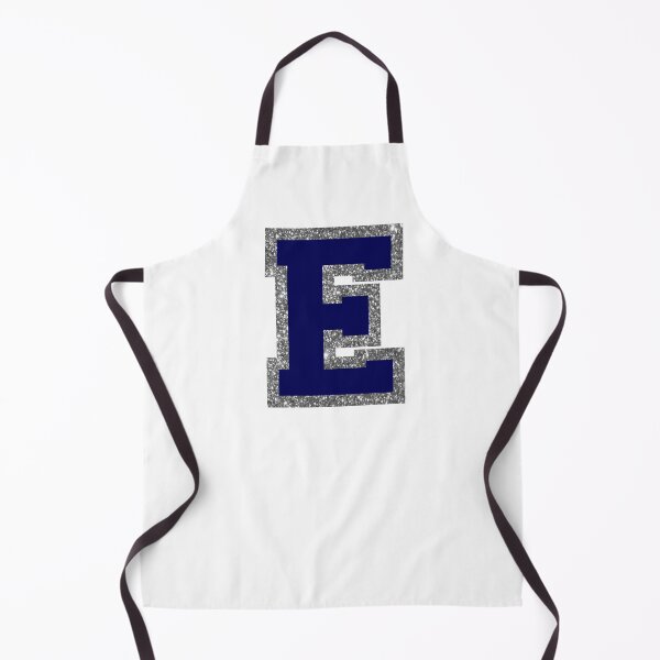 Item preview, silver and navy varsity letter E designed and sold by byleahwithlove.