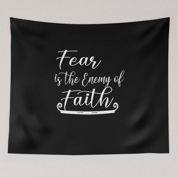 Item preview, Fear is the Enemy of Faith,inspirational quotes,saying shirts designed and sold by alikassi.