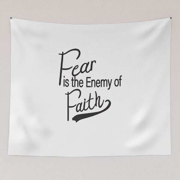 Item preview,  Fear is the Enemy of Faith,inspirational quotes,saying shirts designed and sold by alikassi.