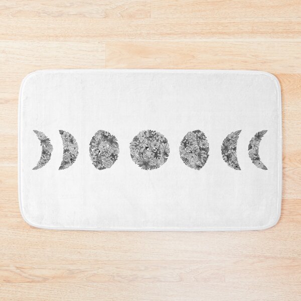Item preview, White moon phases art designed and sold by TanyaMakesART.