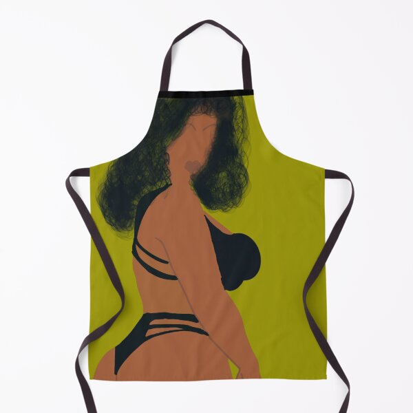 Item preview, Black girl looking back it - cartoon - olive green background designed and sold by Black British  Designer - Photographer.