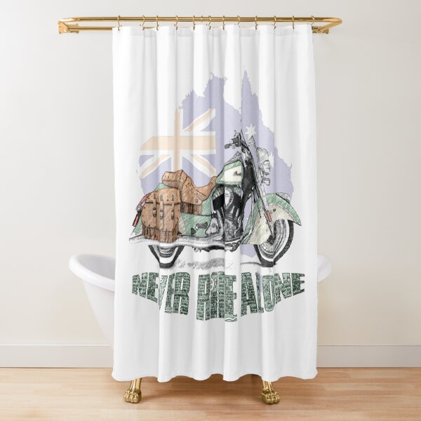 Never ride alone Australia Shower Curtain