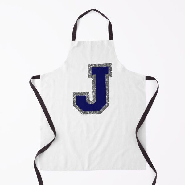 Item preview, silver and navy varsity letter J designed and sold by byleahwithlove.