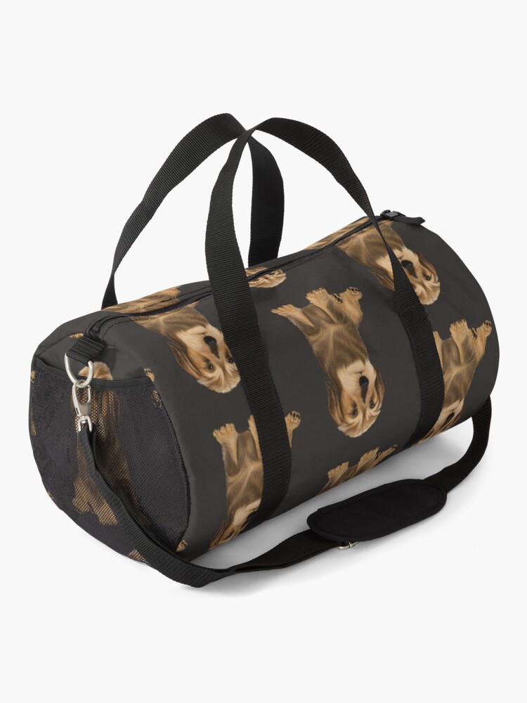Alternate view of Wirehaired Dachshund sitting dog Duffle Bag