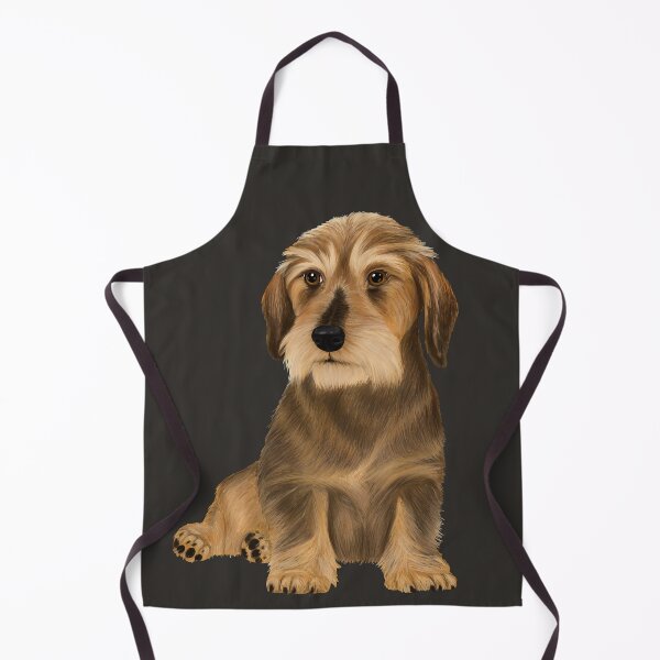 Item preview, Wirehaired Dachshund sitting dog designed and sold by Mehu.