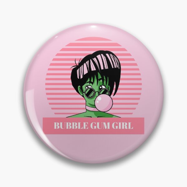 Item preview, retro 80 bubble gum girl designed and sold by 360Nerding.