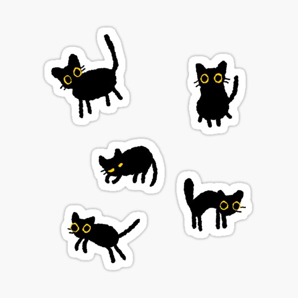 Black cats are so good Sticker for Sale by zeenaz