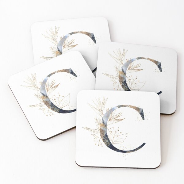 Item preview, Floral Initial Letter C, Monogram designed and sold by PinkLotusArt.