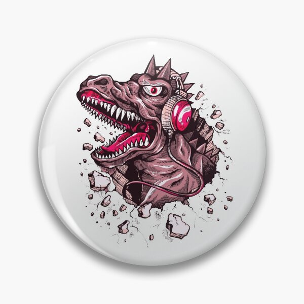 Item preview, Dino with Headphones Puce designed and sold by BALONROSU.