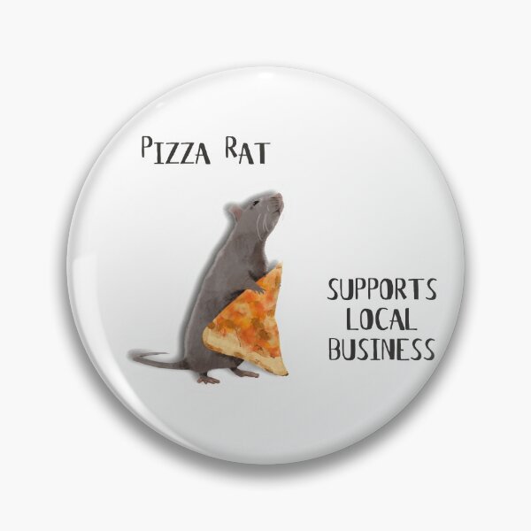 Item preview, Pizza Rat Supports Local Business (White) designed and sold by flockadoodle.