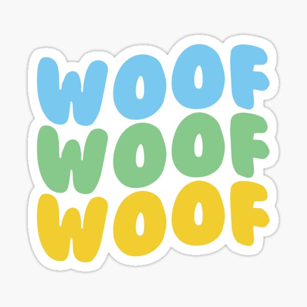 Artikel-Vorschau von TXT Katze und Hund WOOF Bark schwarz, designt und verkauft von SugarSaint.